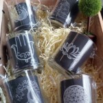 panier 6 verres, fleur de vie, lotus etc..